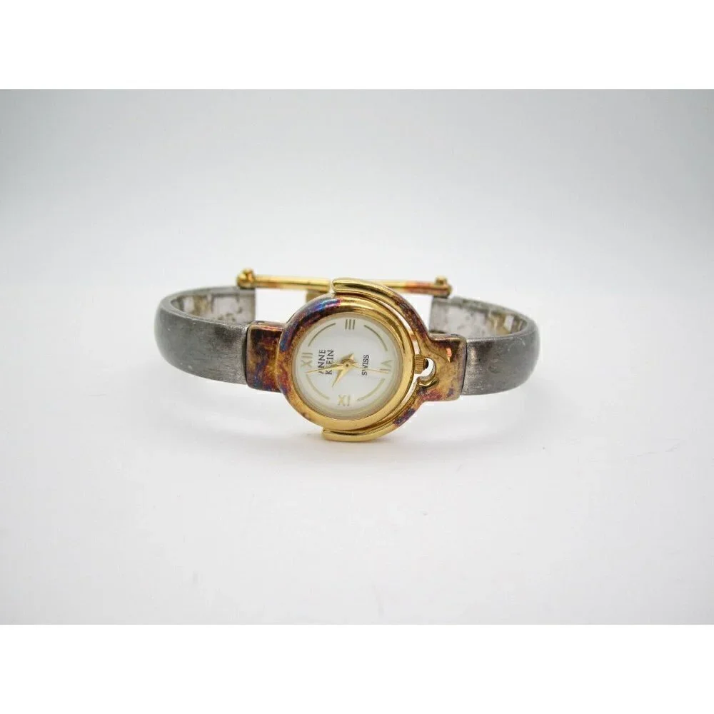 Women Anne Klein Swiss Quartz WR Analog 23mm Causal Round Watch (F282) 12-6328-9